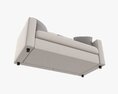 Modern Sofa 2-Seat With Pillows 01 3Dモデル