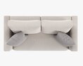 Modern Sofa 2-Seat With Pillows 01 3D 모델 