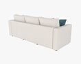 Modern Sofa 3-Seat With Pillows 01 3D模型
