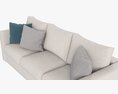 Modern Sofa 3-Seat With Pillows 01 Modèle 3d