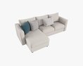 Modern Sofa With Chaise Longue 3d model