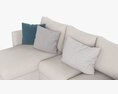 Modern Sofa With Chaise Longue Modèle 3d
