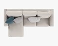 Modern Sofa With Chaise Longue 3D-Modell