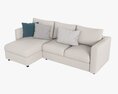 Modern Sofa With Chaise Longue 3D модель