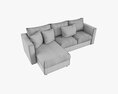 Modern Sofa With Chaise Longue 3D-Modell
