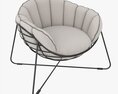 Outdoor Garden Chair With Cushion 3D модель
