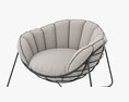 Outdoor Garden Chair With Cushion Modello 3D