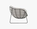 Outdoor Garden Chair With Cushion 3D-Modell