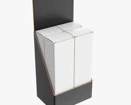 Paper Boxes With Tray Set 03 3D model