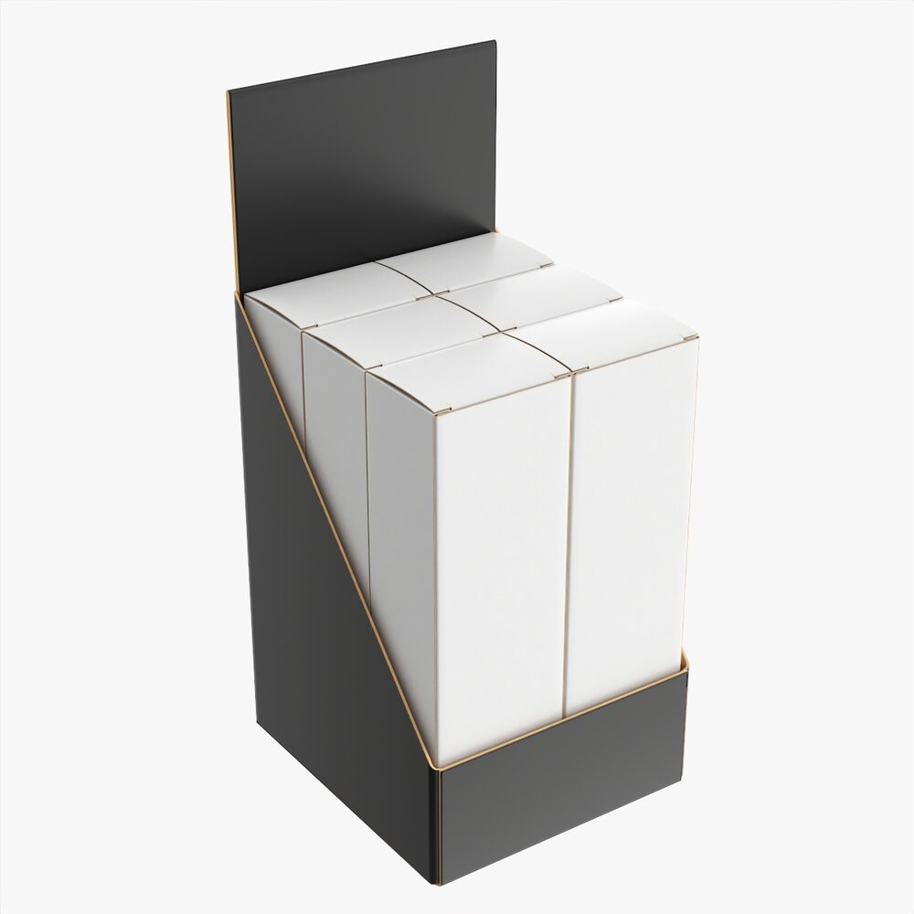 Paper Boxes With Tray Set 04 Modello 3D