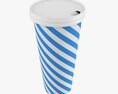 Paper Cold Cup 22 Oz With Paper Flat Lid Modelo 3D