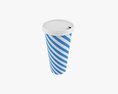 Paper Cold Cup 22 Oz With Paper Flat Lid 3D 모델 