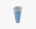 Paper Cold Cup 22 Oz With Translucent Flat Lid Modelo 3D