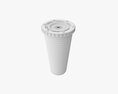 Paper Cold Cup 22 Oz With Translucent Flat Lid 3D-Modell