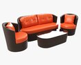 Rattan Furniture Set 02 3d model