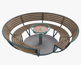 Roundabout Bench 01 3D model