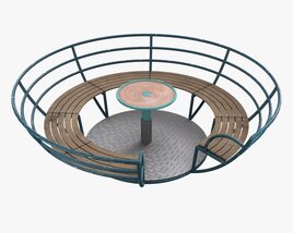 Roundabout Bench 02 3D 모델 
