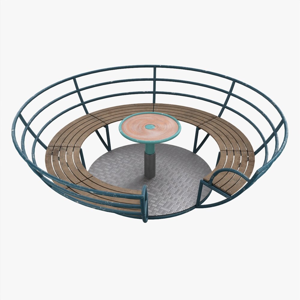 Roundabout Bench 02 3D model