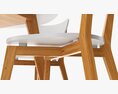Round Dining Table With Chairs 02 3D 모델 