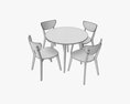 Round Dining Table With Chairs 02 Modelo 3d
