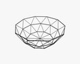 Round Wire Serving Basket Modelo 3d