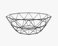 Round Wire Serving Basket Modelo 3d