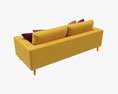 Scandinavian Sofa With Pillows Modèle 3d