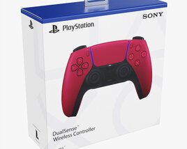 Sony Playstation 5 Dualsense Controller Cosmic Red Cardboard Box 3D model