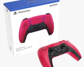 Sony Playstation 5 Dualsense Controller Cosmic Red With Box 3D模型