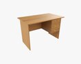 Student Desk With Drawers 3Dモデル
