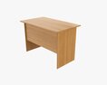 Student Desk With Drawers Modello 3D