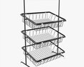 Tilted Pane Stand 3-Tier 3D-Modell