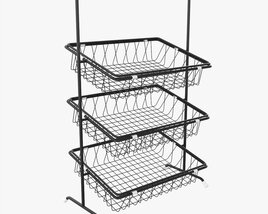 Tilted Pane Stand 3-Tier Modello 3D
