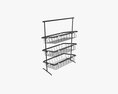 Tilted Pane Stand 3-Tier 3D-Modell