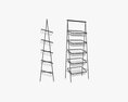 Tilted Pane Stand 5-Tier 3D 모델 
