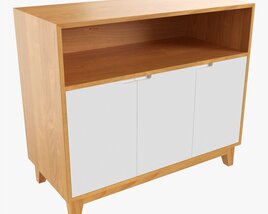 Tv Stand With Drawers 01 3D 모델 