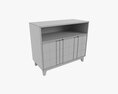 Tv Stand With Drawers 01 3D-Modell