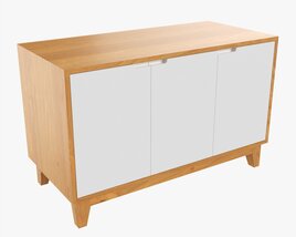 Tv Stand With Drawers 02 3D 모델 