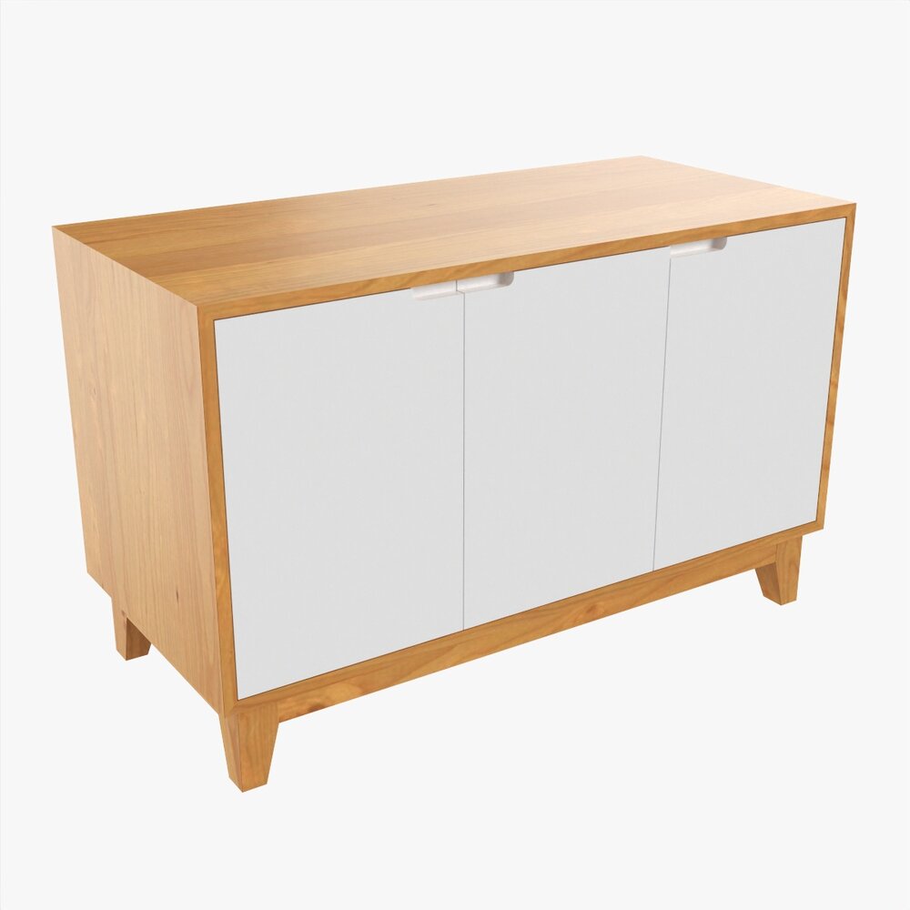 Tv Stand With Drawers 02 3D 모델 