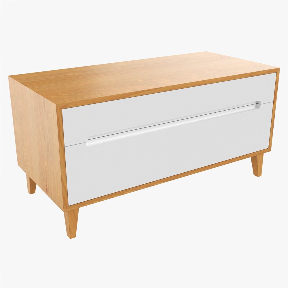 Tv Stand With Drawers 03 3D model