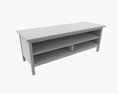 Tv Stand With Shelves 3Dモデル