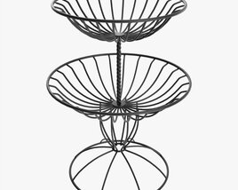 Two Tier Wire Basket 3D 모델 