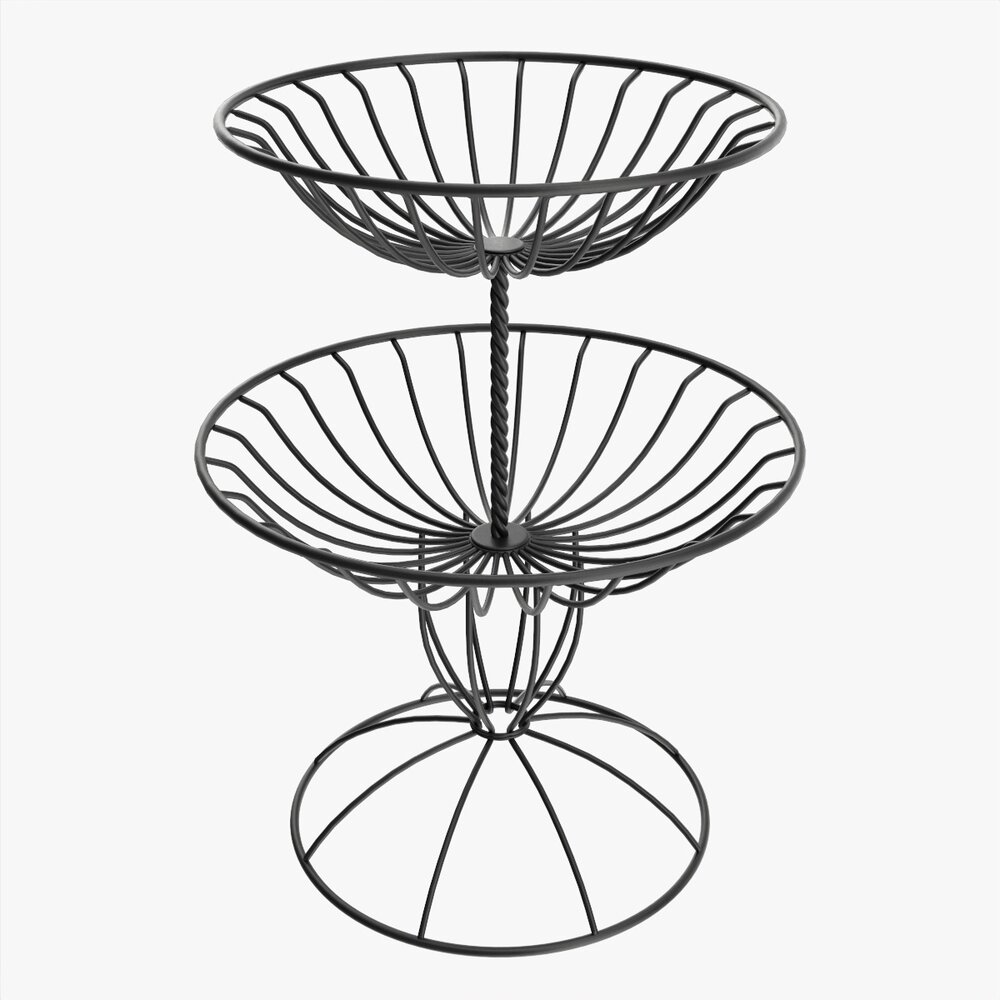 Two Tier Wire Basket Modello 3D