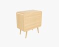 Wooden Cabinet With Drawers 01 3D модель