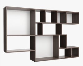 Wooden Suspendable Shelf Modelo 3d