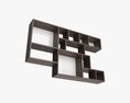 Wooden Suspendable Shelf 3D 모델 
