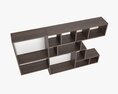 Wooden Suspendable Shelf Modello 3D
