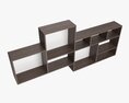 Wooden Suspendable Shelf 02 Modello 3D