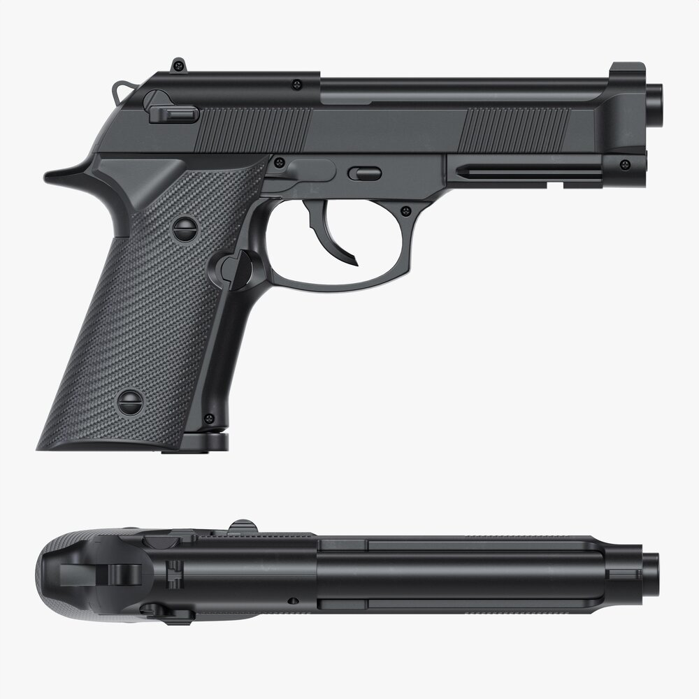Airgun BB Pistol 3D 모델 