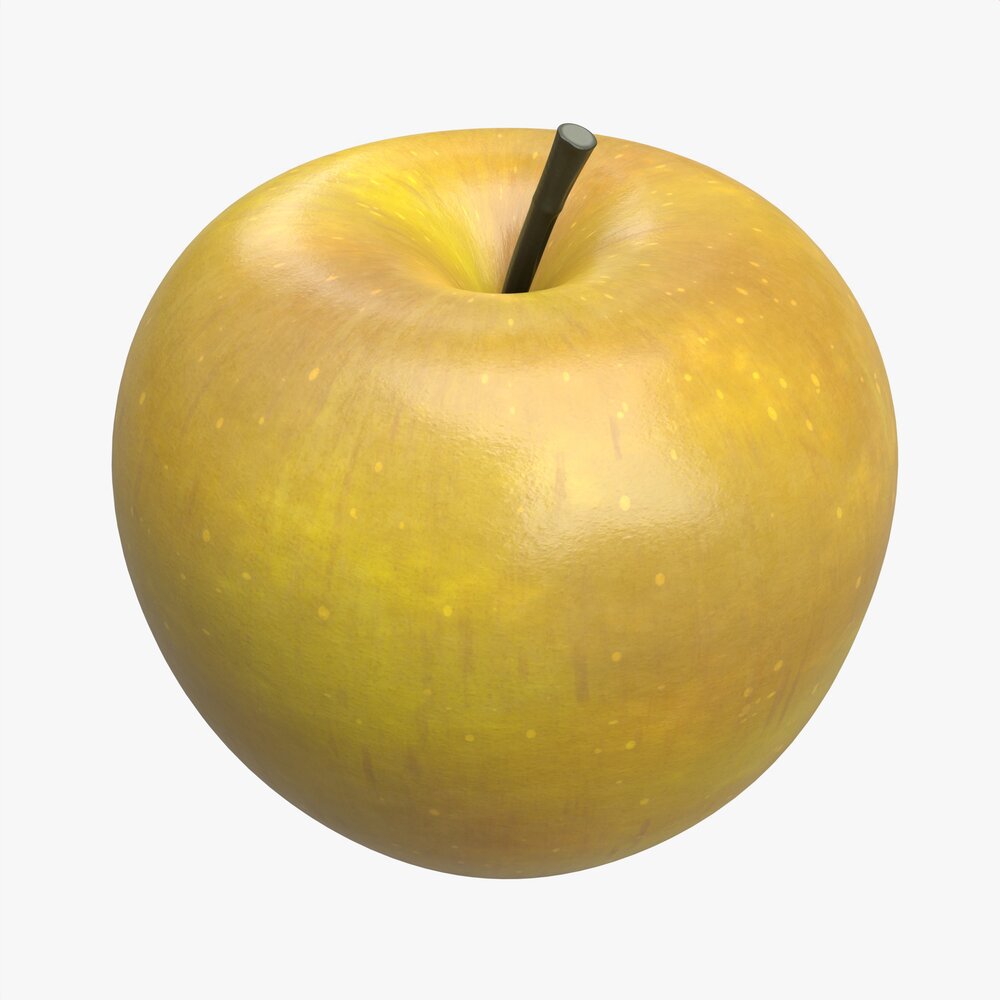 Apple Single Fruit Gala Green Modello 3D
